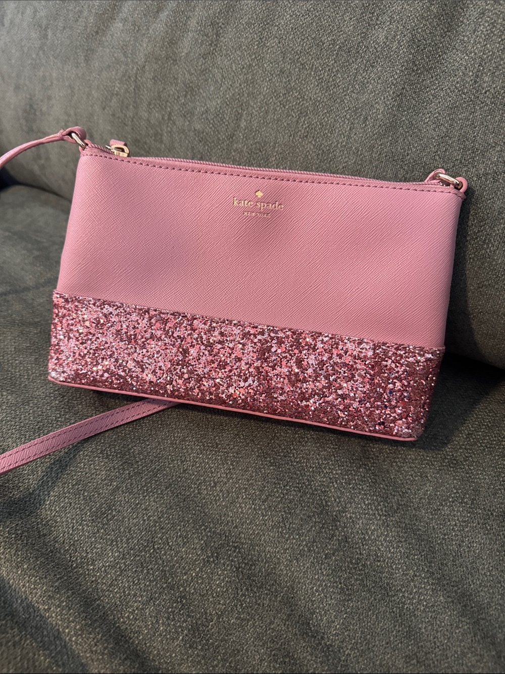 kate spade Muave Glitter-Trim Crossbody Bag